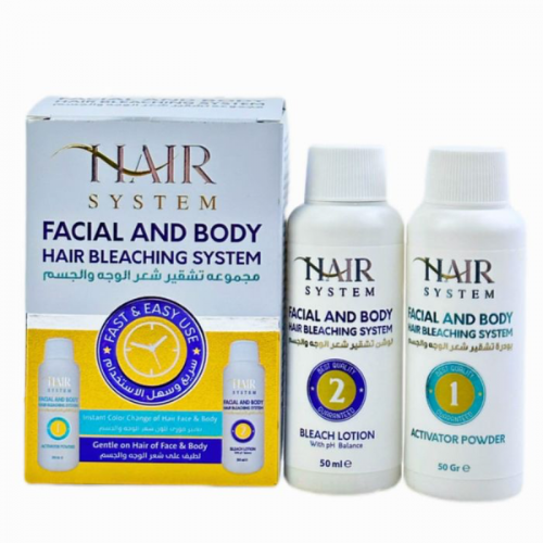 مجموعة تشقير الوجه والجسم من هير سيستم - 50 مل