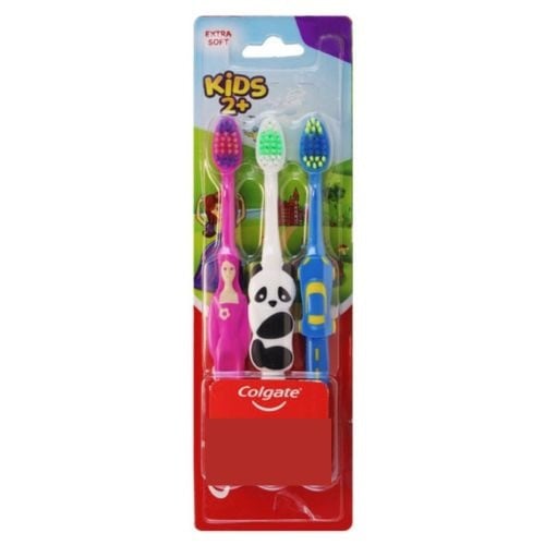 فرشاة أسنان للاطفال (2+ سنوات) فائقة النعومة من كولجيت (3 قطع)