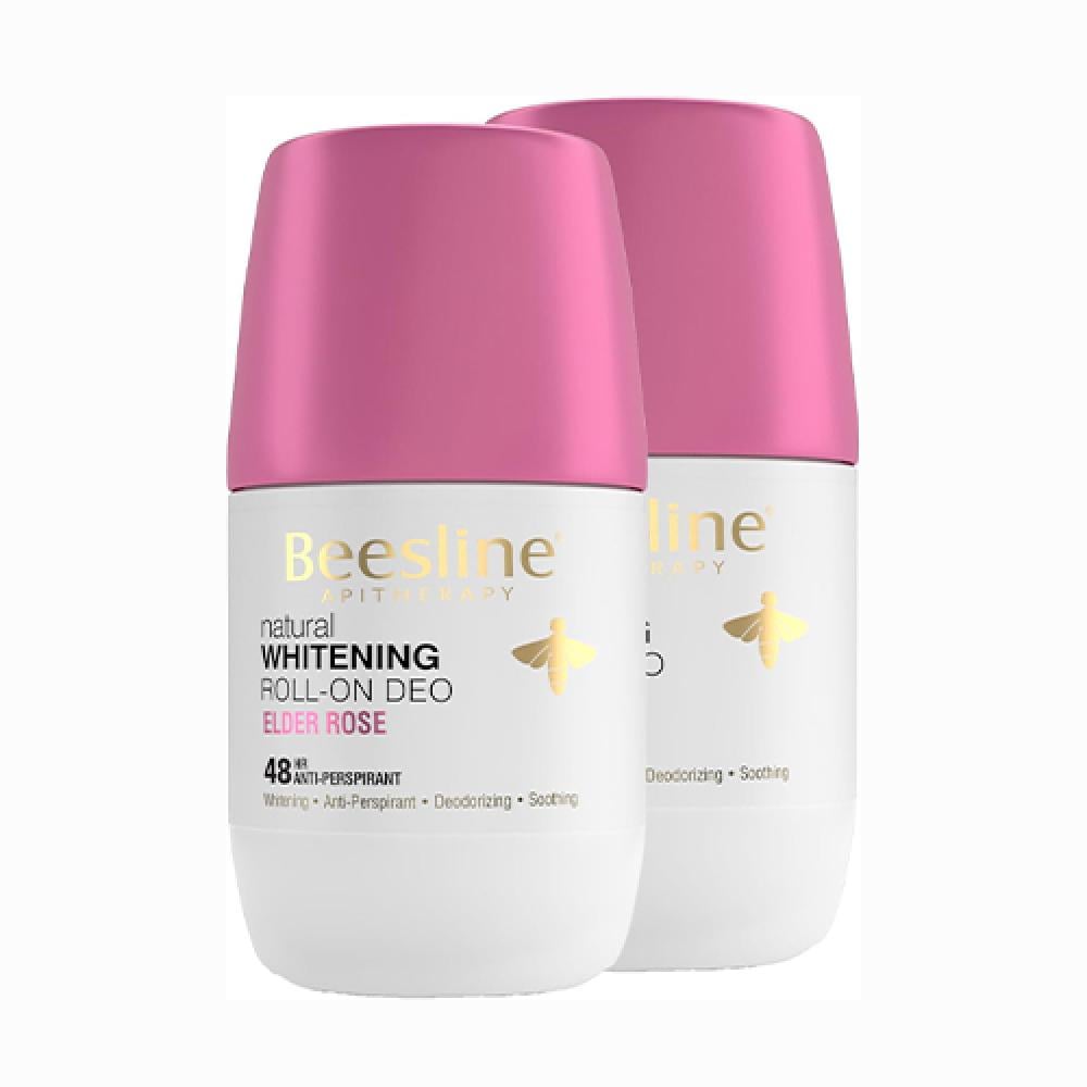 بيزلين رول اون مفتح ومزيل عرق عطر الورد 50 مل (1+1) مجانا