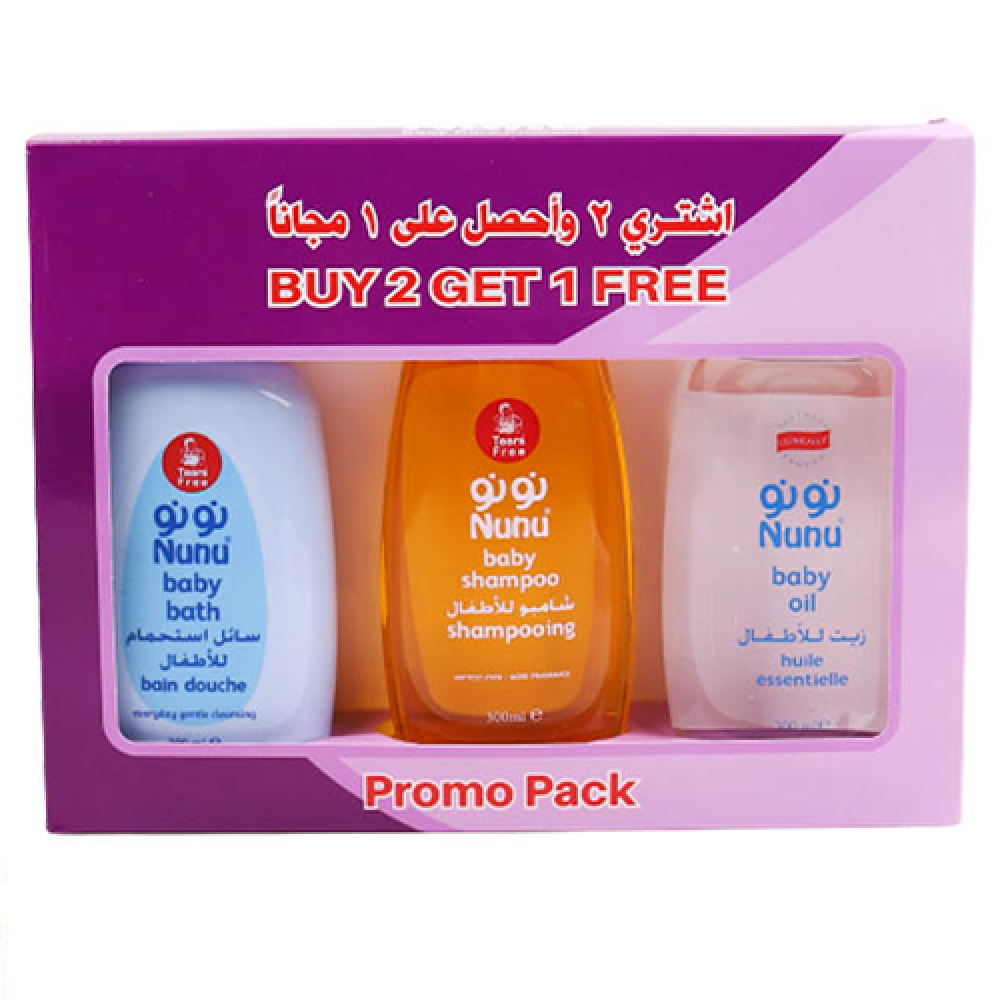 نونو مجموعة العناية بالطفل شامبو و زيت وسائل استحمام 300 مل عرض خاص