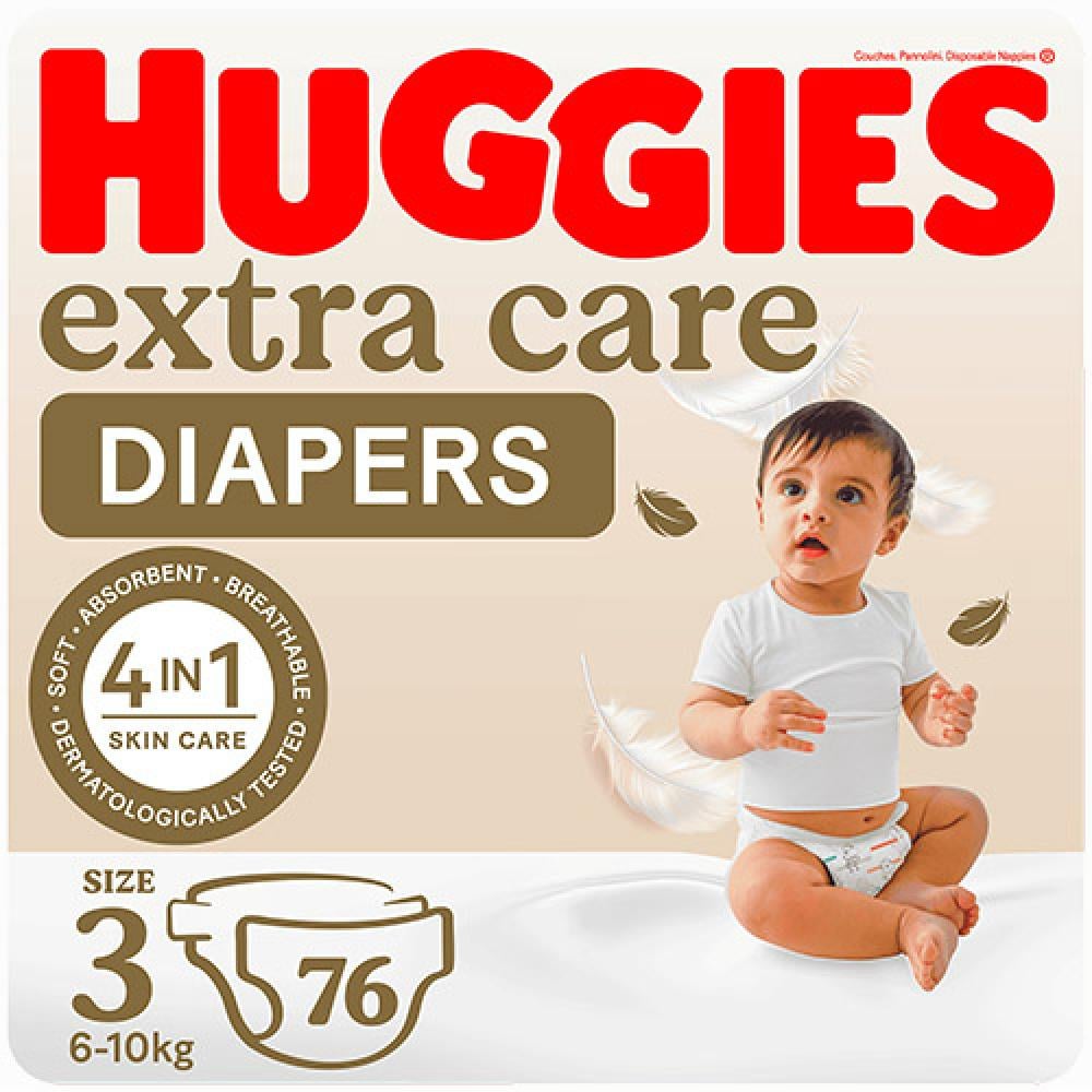 هجيز حفائض عناية فائقة مقاس 3 - 76 حفاضة