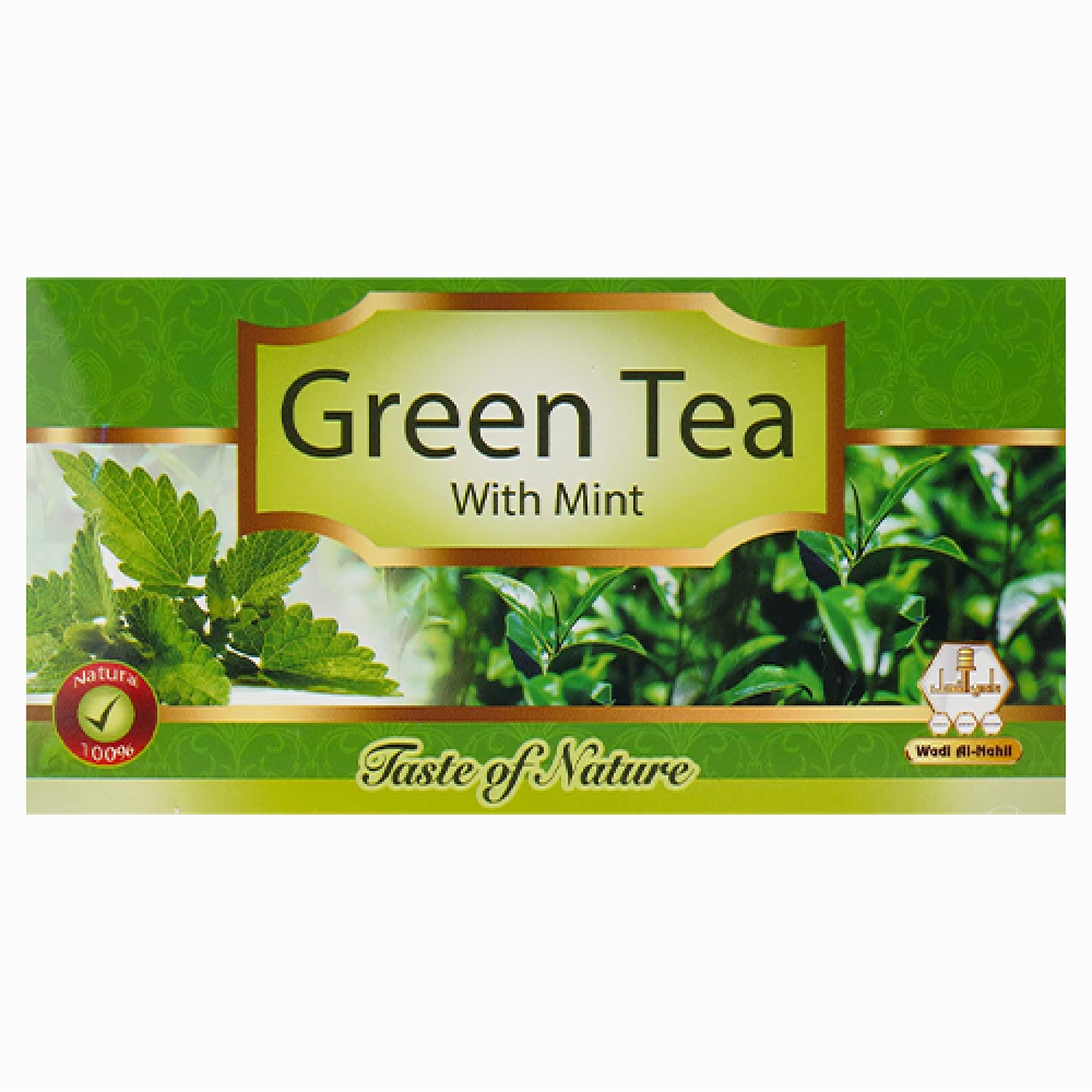 وادي النحل الشاى الاخضر بالنعناع 30 كيس