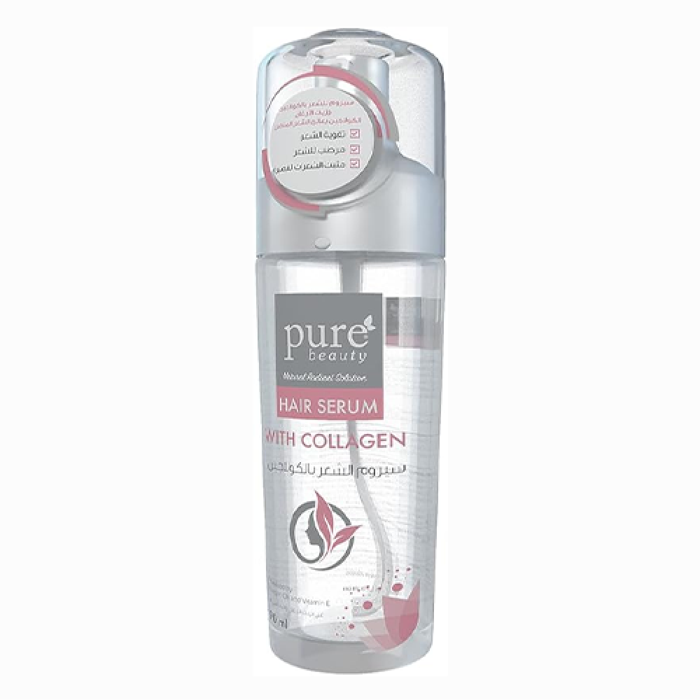 بيور بيوتي سيروم الشعر بالكولاجين وزيت الارغان لمعالجة الشعر التالف 90 مل