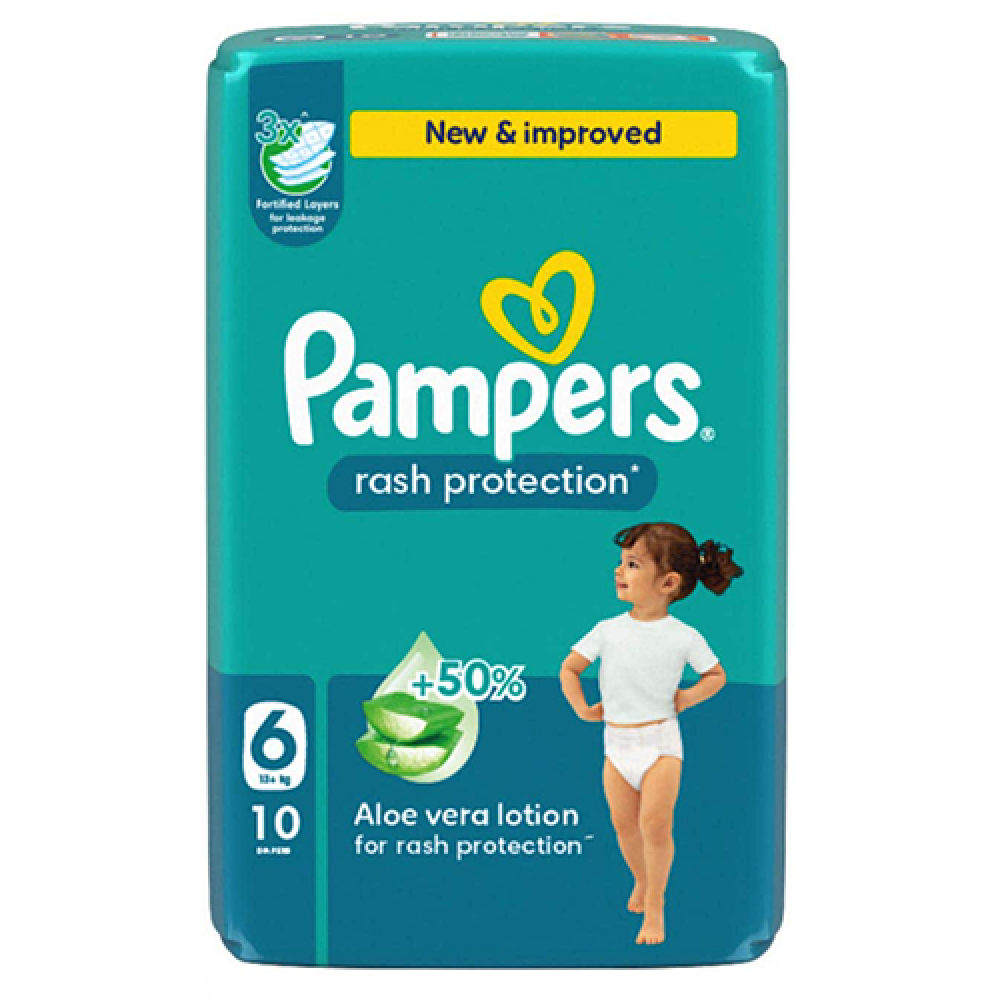 بامبرز حفاضات حماية من التسلخات مقاس 6 - 10 حفاضات