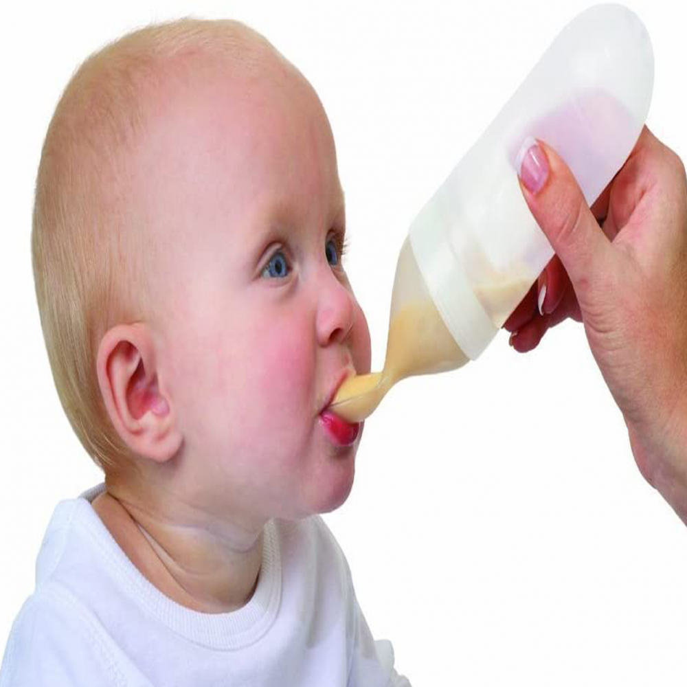 نوبى وحدة تغذية سيليكون للطفل مع ملعقتين  1627 ( +4 أشهر ) 90 مل   - ألوان متنوعة