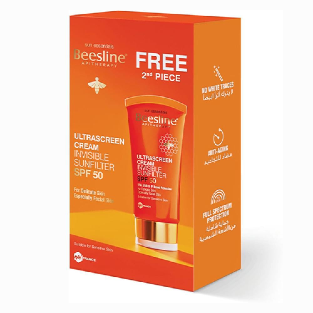 Beesline Sunscreen Cream Effective Protection SPF 50 (Double Pack) 2* 60 ml