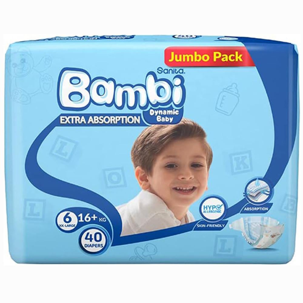 سانيتا بامبي حفائض مقاس 6 عبوة 40 حفاضة