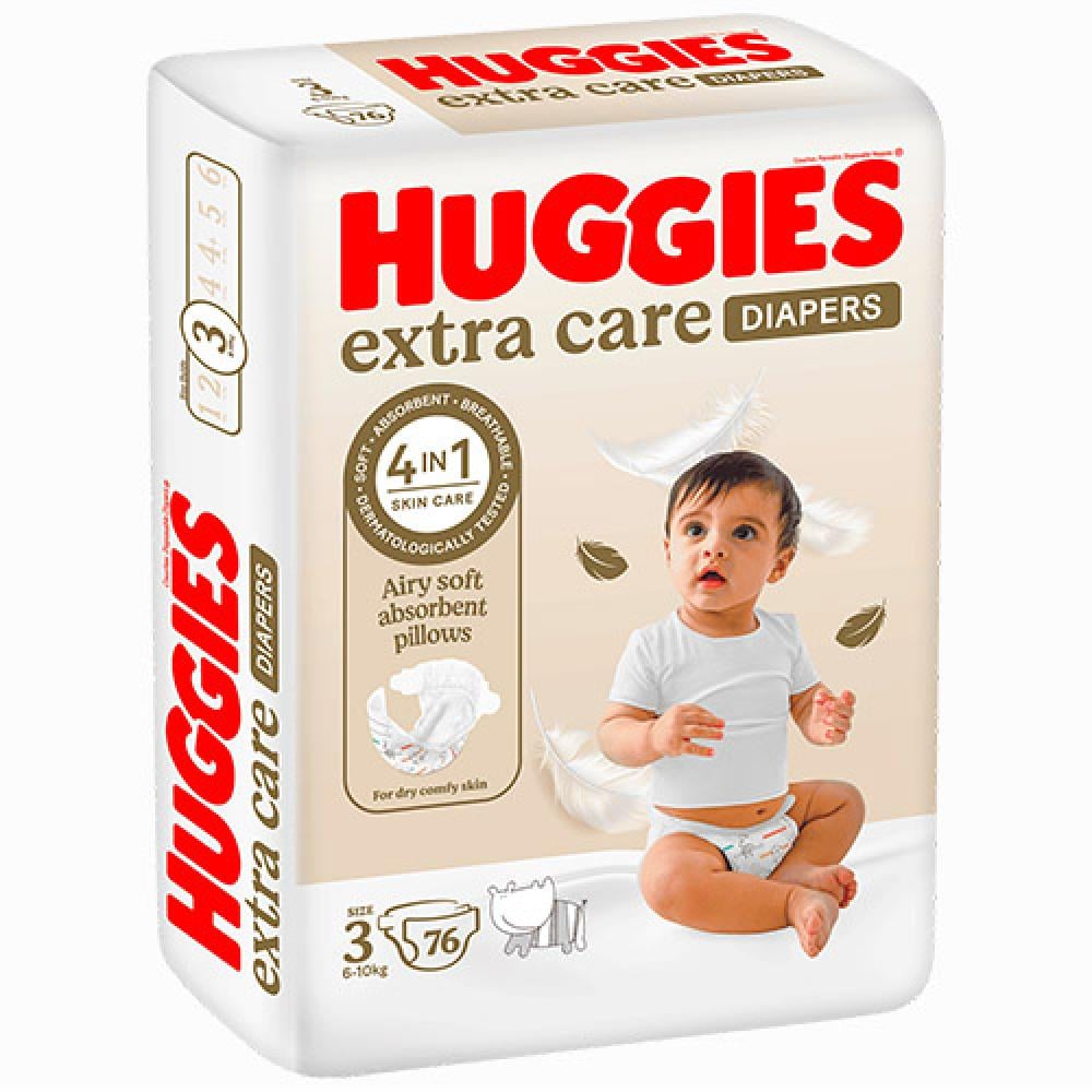 هجيز حفائض عناية فائقة مقاس 3 - 76 حفاضة