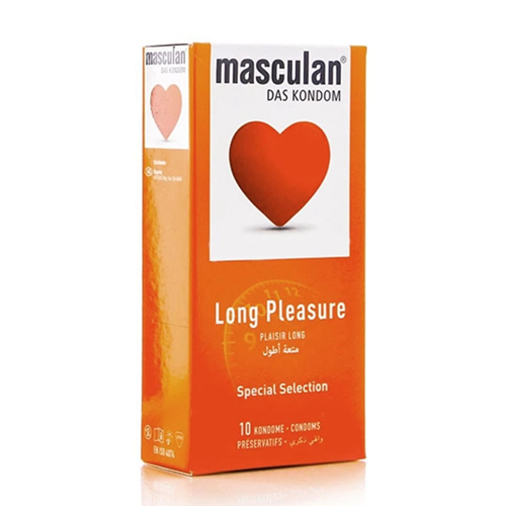 ماسكولان واقيات ذكرية لونج بليجر  10 قطع