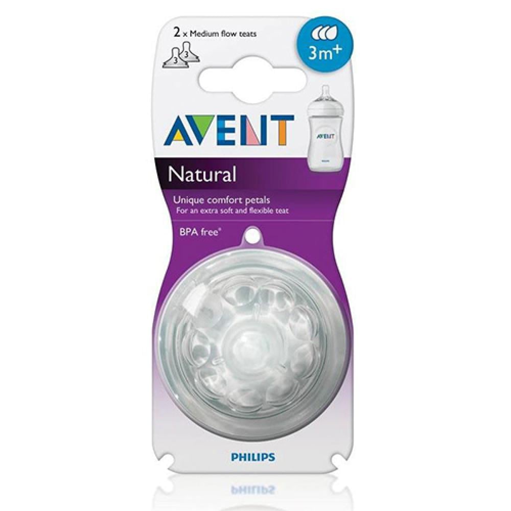 فيليبس افنت ناتشورال حلمة متوسطة التدفق 2حبة 43/27