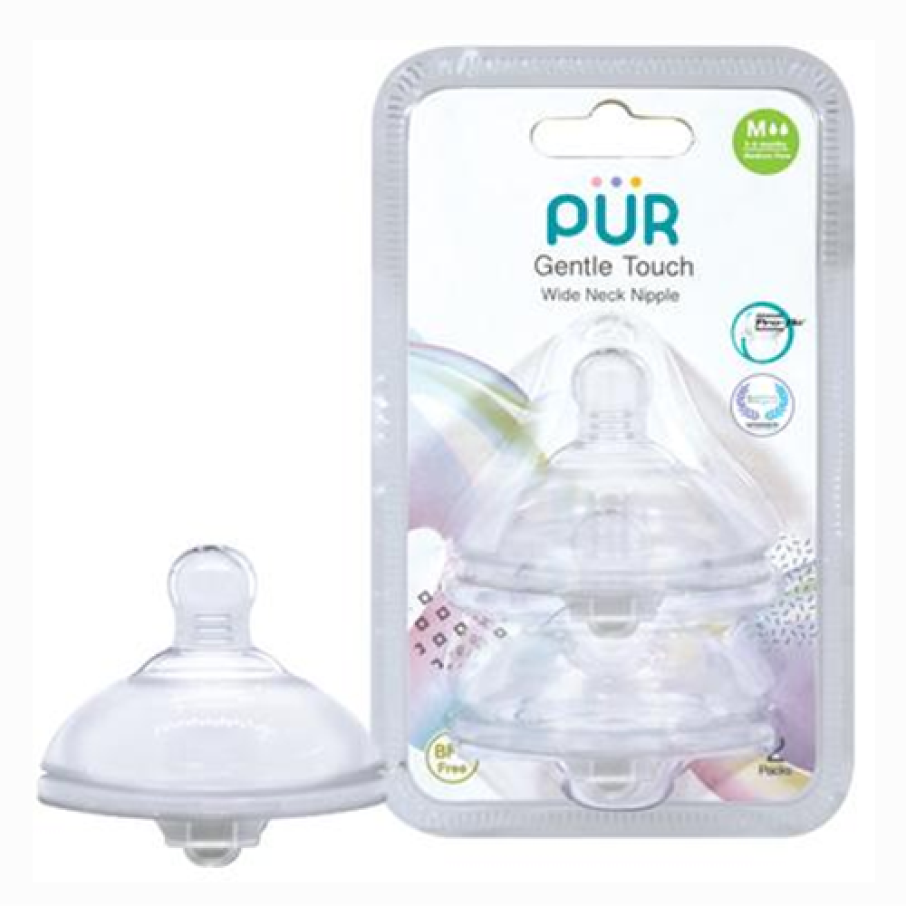 بيور حلمة بعنق اوسع (من عمر 3-6 شهور) 2 قطعة