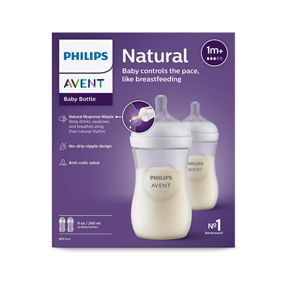 فيليبس افنت ناتشورال رضاعة اطفال بلاستيك (من عمر شهر) 260X2 مل 33/27