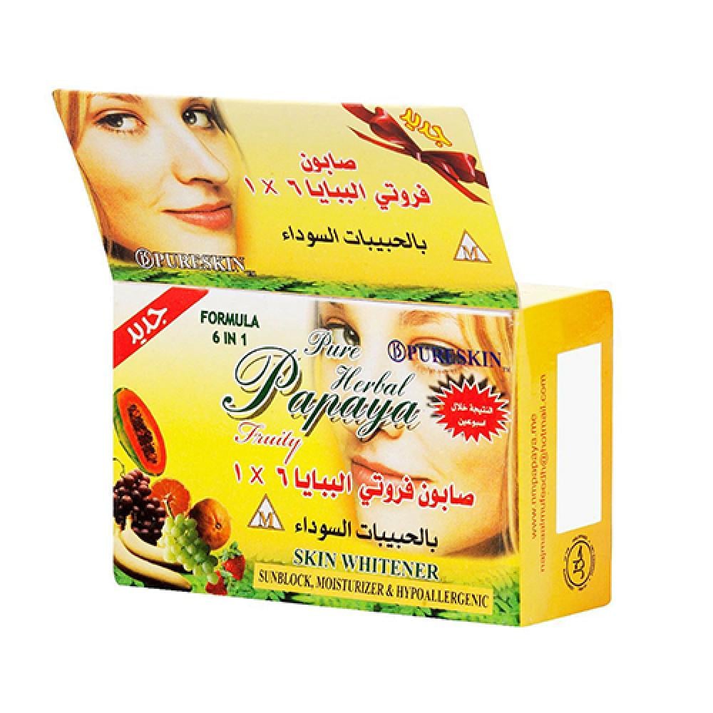 صابونة البابايا بالحبيبات السوداء  6*1 135جم