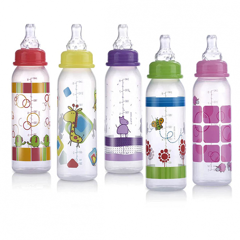 نوبى رضاعة  بلاستيك 1160 ( +3 أشهر ) 240 مل  - ألوان متنوعة