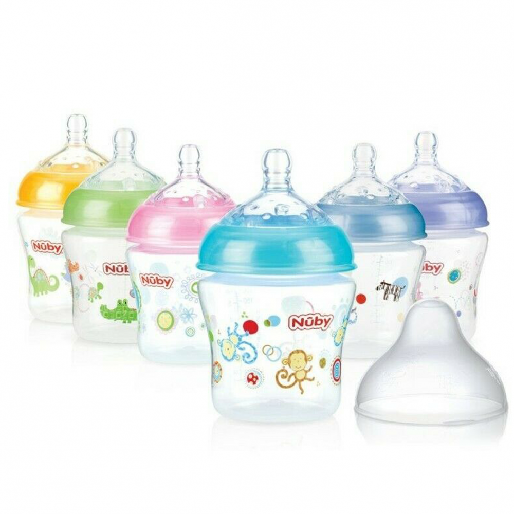 نوبى رضاعة بلاستيك 1193 ( +0 شهر )  180 مل  - ألوان متنوعة