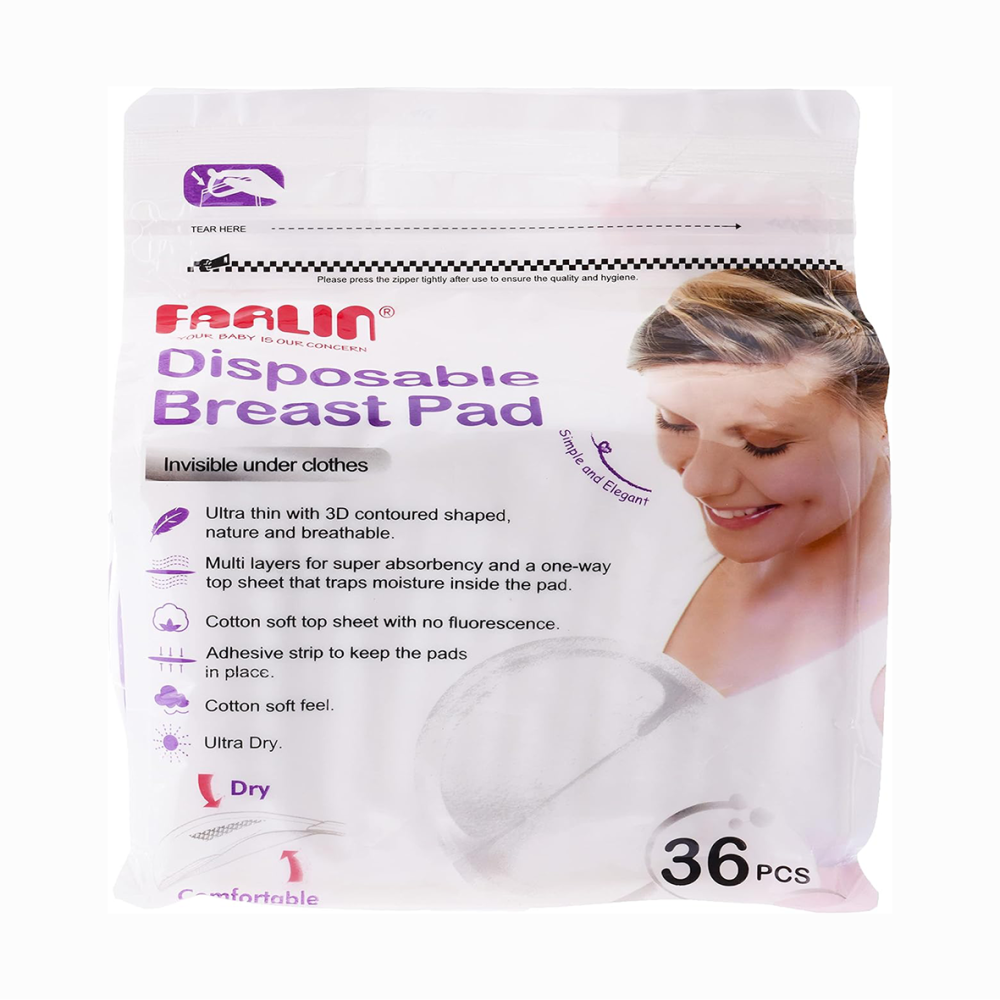 Farlin breast cover (breast pads) 36 pieces BF-624A - صيدليات عادل الأفضل  فى المملكة العربية السعودية