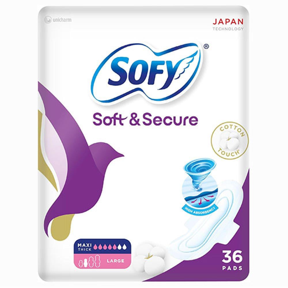 سوفي حفائض نسائية - رقيقة - كبير بالاجنحة - 30+6 مجانا