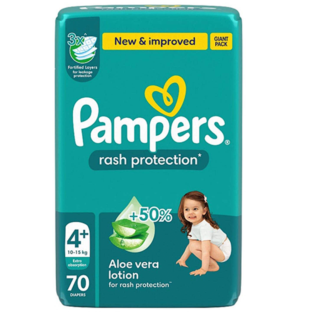 بامبرز حفاضات حماية من التسلخات مقاس +4 - 70 حفاضة