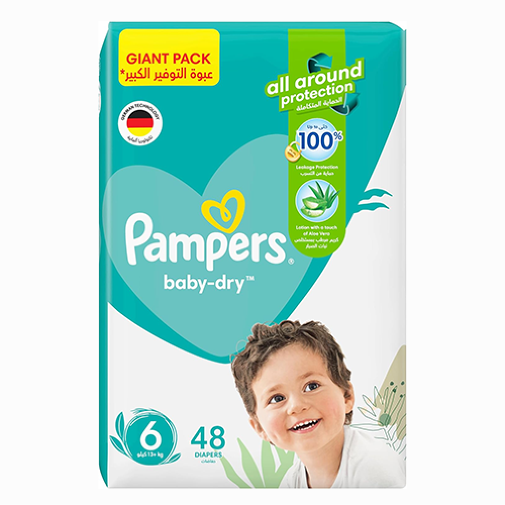 بامبرز حفائض مقاس 6 - عبوة 48 حفاضة