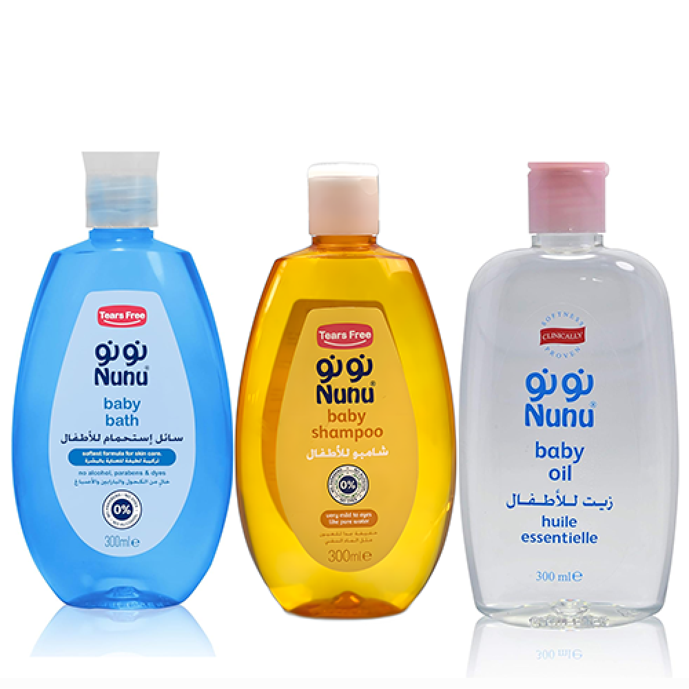 نونو مجموعة العناية بالطفل شامبو و زيت وسائل استحمام 300 مل عرض خاص