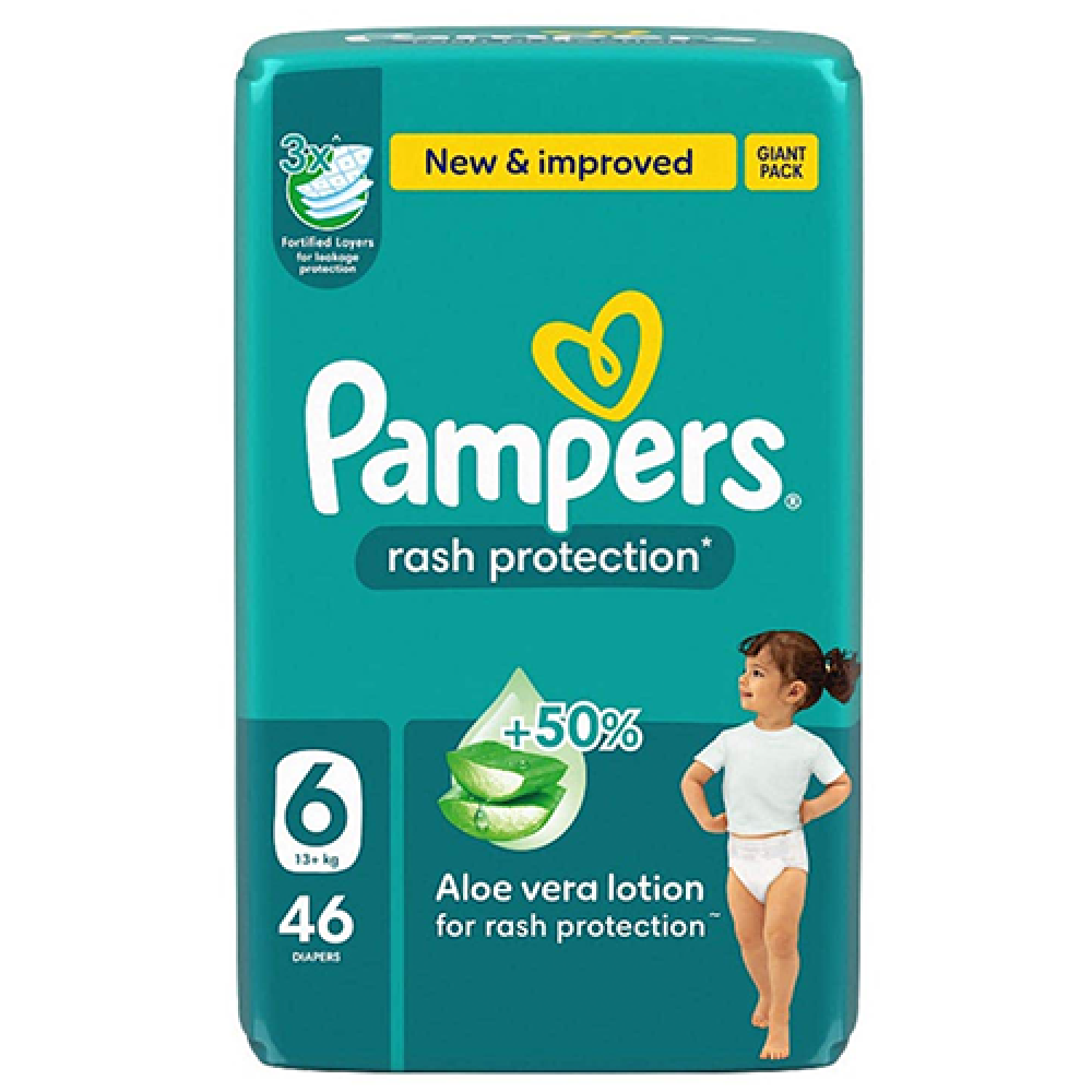 بامبرز حفاضات حماية من التسلخات مقاس 6 - 46 حفاضة