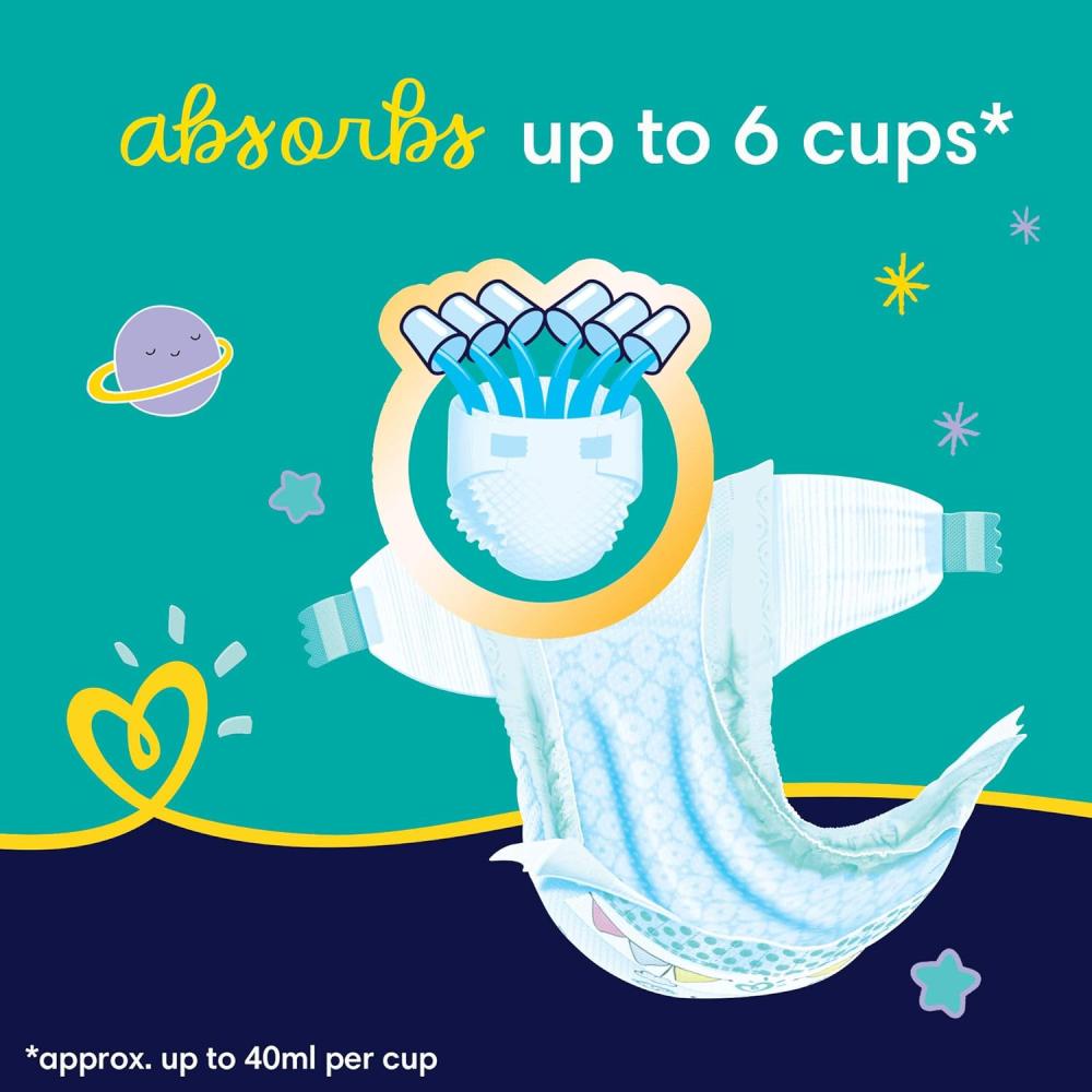 Pampers Premium Night Care Baby Diapers, Size 5 - 58 Diapers