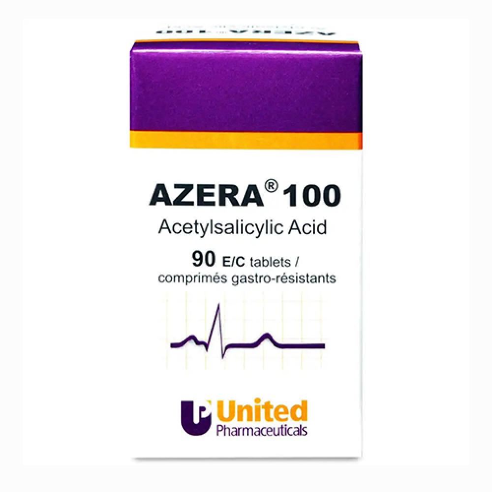 أزيرا 100 مجم، يخفف من مخاطر تجلط الدم - 90 قرص