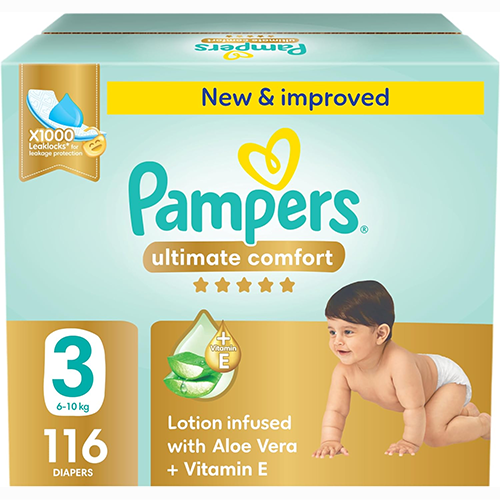 Pampers Diapers Size: 5 * Jumbo Pack: 52 Diapers - صيدليات
