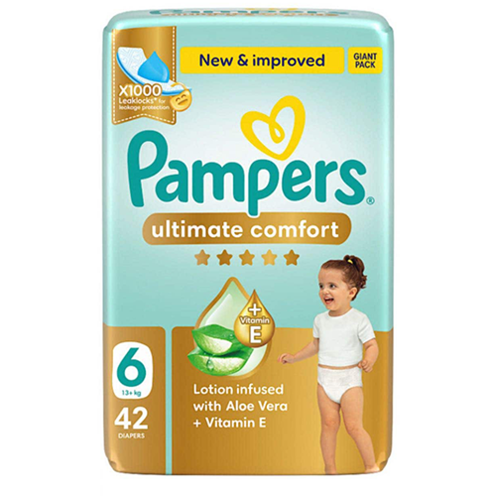 بامبرز حفاضات راحة متكاملة مقاس 6 - 42 حفاضة