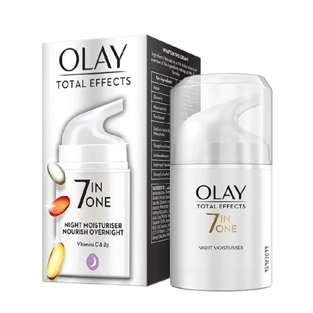 أولاي توتال ايفكت 7X1 كريم مرطب ليلى لشد البشرة 15 مل