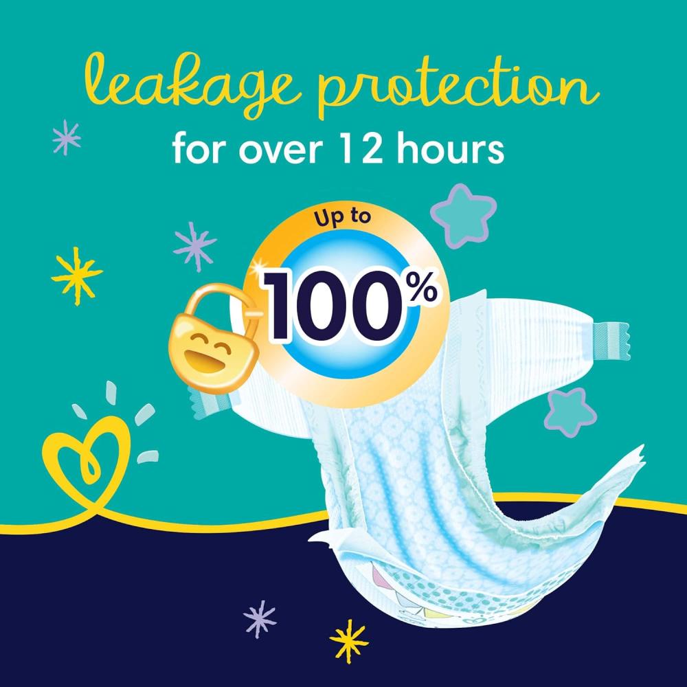 Pampers Premium Night Care Baby Diapers, Size 5 - 58 Diapers