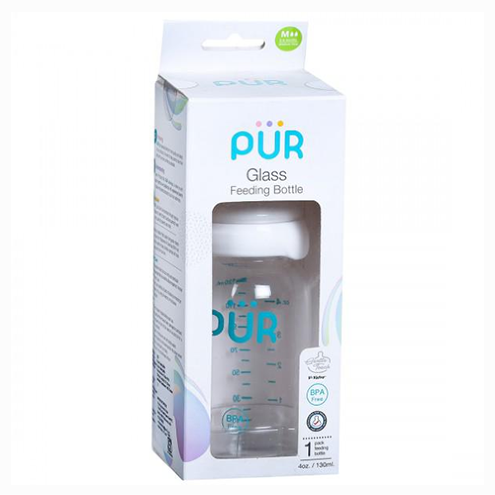 بيور رضاعة زجاج تدفق متوسط (من عمر 3-6 شهور) 130 مل