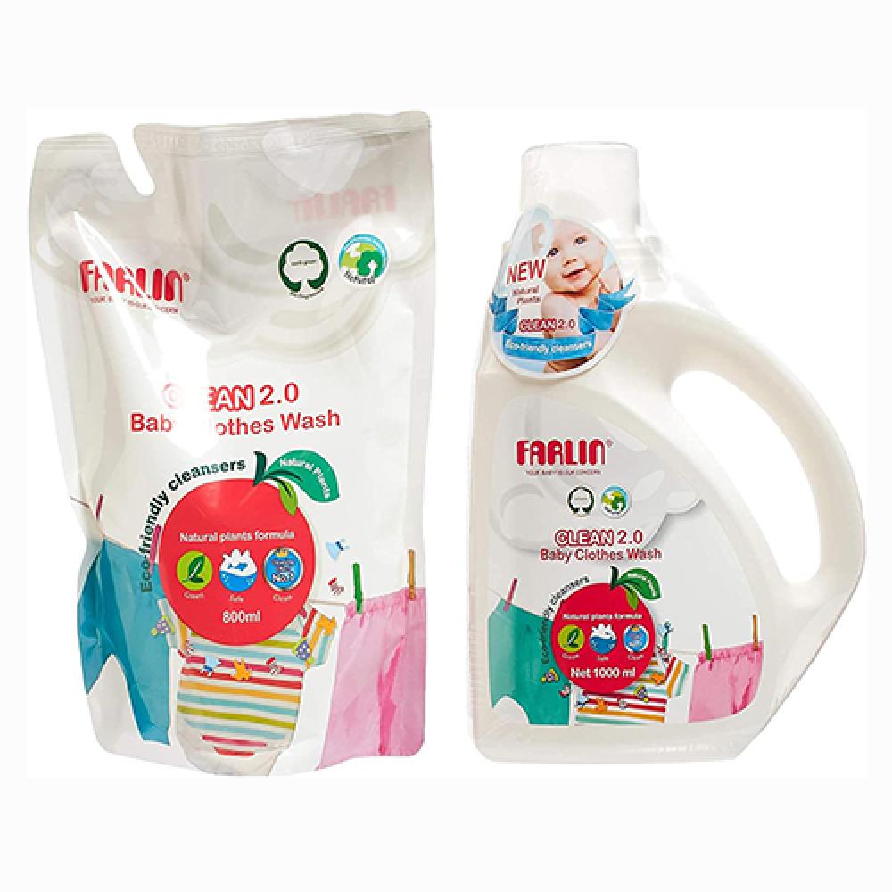 فارلين منظف ملابس الاطفال 1 لتر + 800 مل إعادة تعبئة