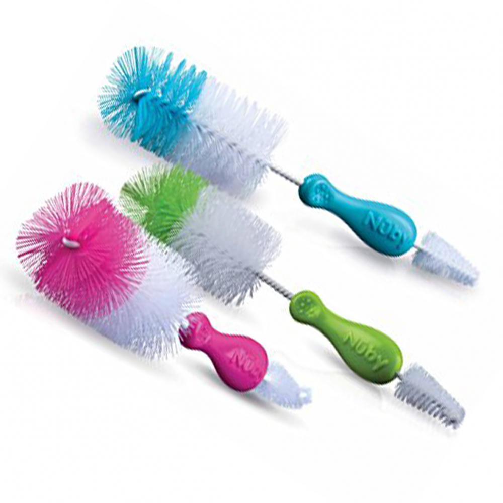 Nuby Brush 2*1 Breastfeeding Cleaning 5545 - Assorted colors