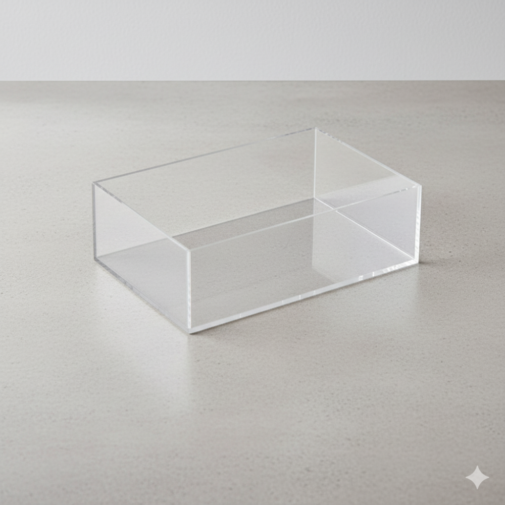 صندوق اكرليك شفاف بدون غطاء