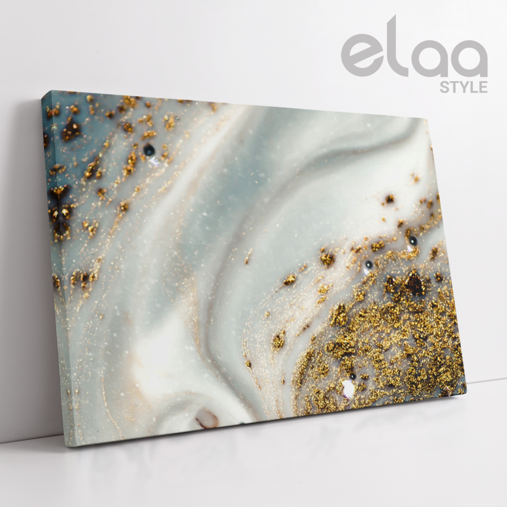لوحات فن تجريدي رخام بدرجات اللون الذهبي