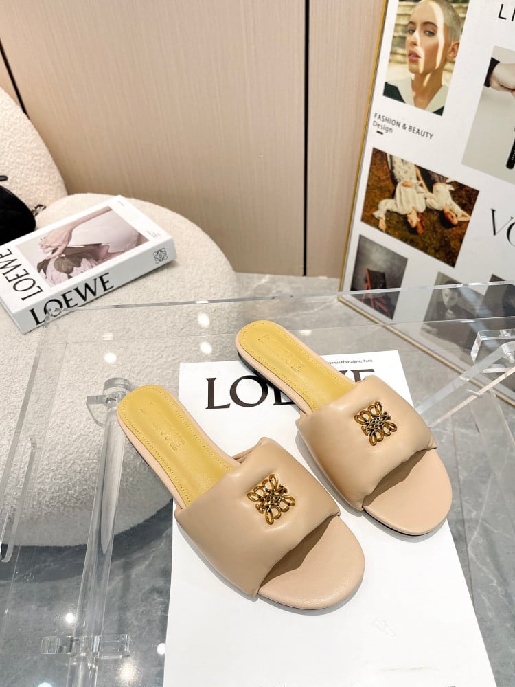 Loewe Anagram Slip On Padded Slides Twenty Nine