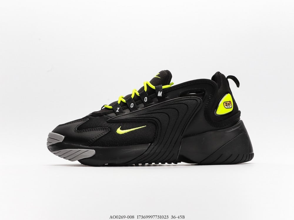 nike zoom 2k sneakers in black and gold