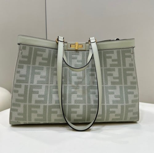 【FENDI】PEEKABOO TOTE BAG Fendi Peekaboo X-Tote Canvas Medium Green Ladies Handbag | eBay