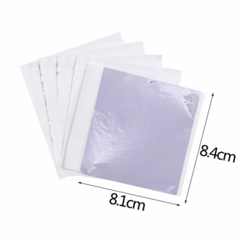 100 ورقه فضي ( 8.4 * 8 سم )