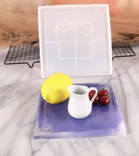 قالب سيليكون صحن مربع ( 20 سم )