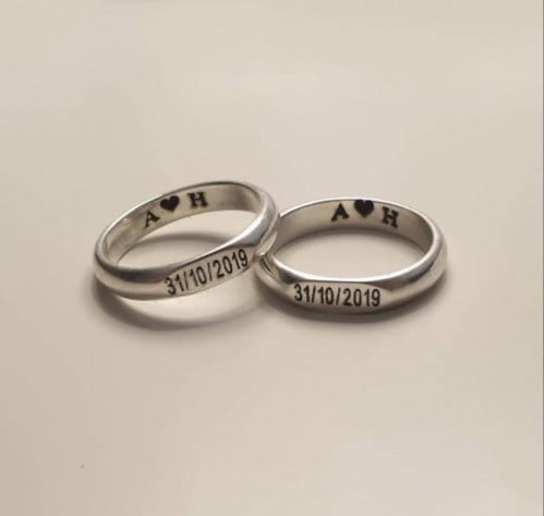 دبلة فضة رجالية ونسائية