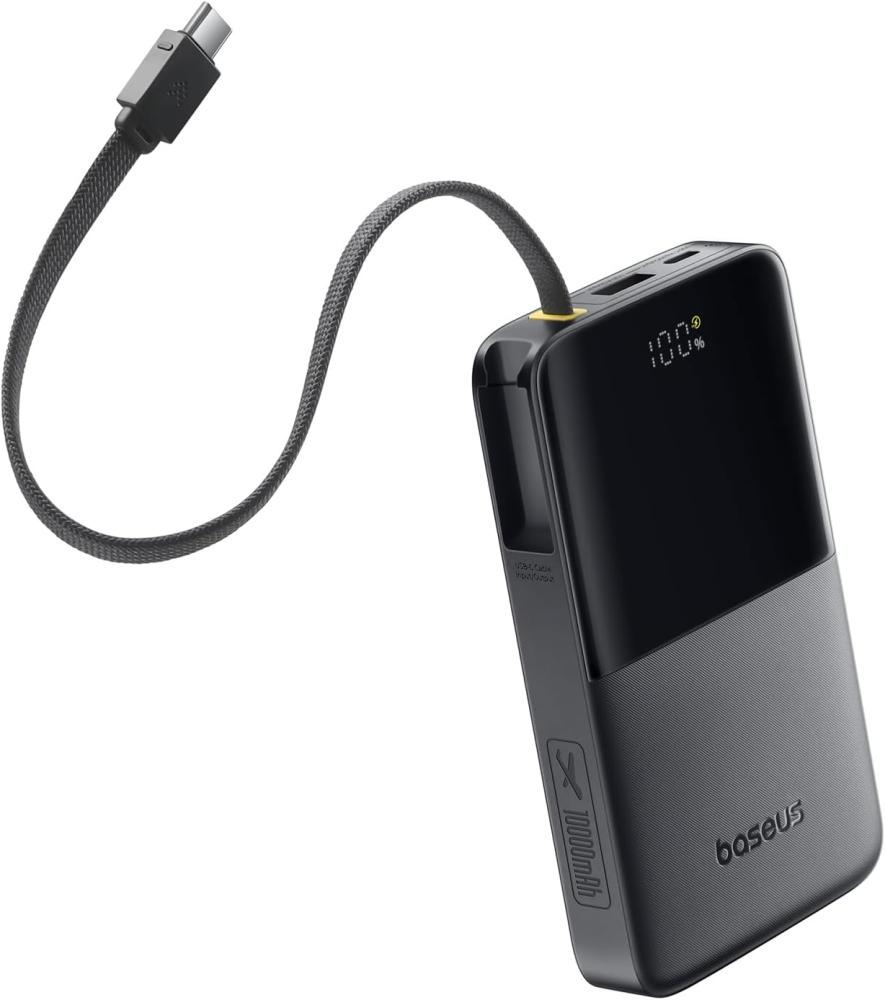 Baseus EnerFill FC51 Bipow 2 Pro – باور بانك محمول 20,000mAh مع شحن سريع 22.5W وكيبل USB-C مدمج