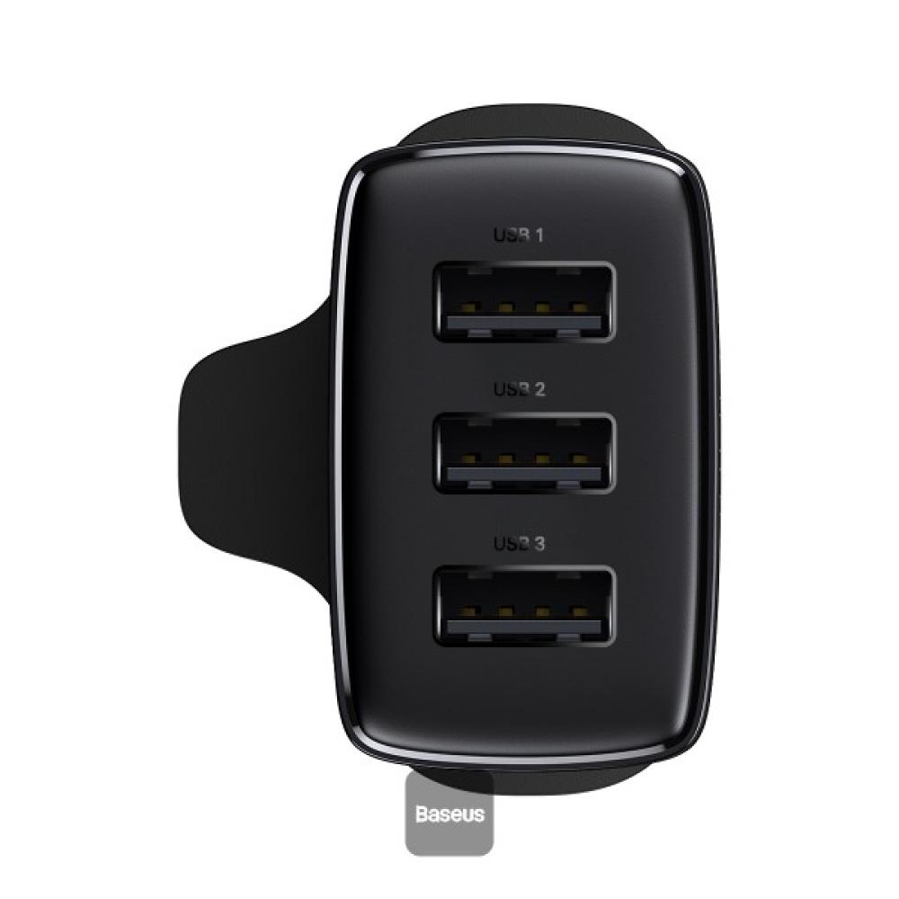 شاحن جداري Baseus بقوة 17 واط بثلاث منافذ