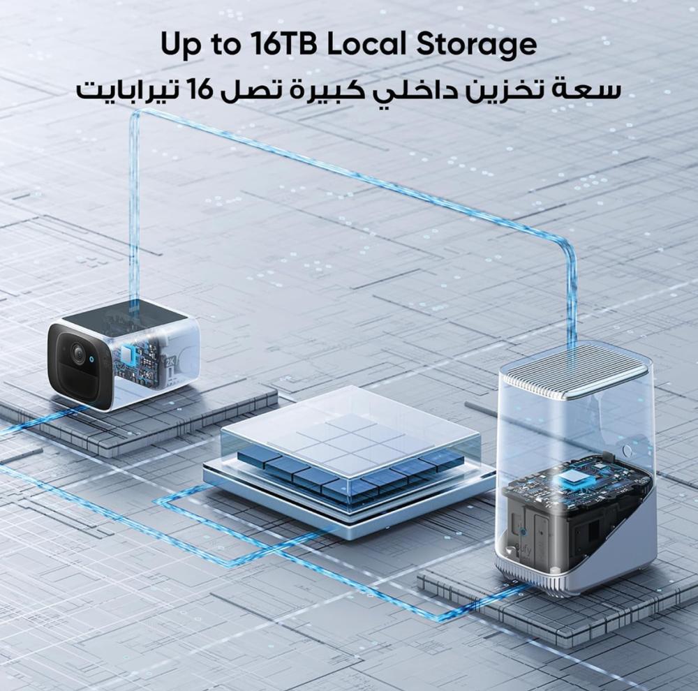كاميرا مراقبة يوفي سولو كام S220 واي فاي بدقة 2K - ابيض