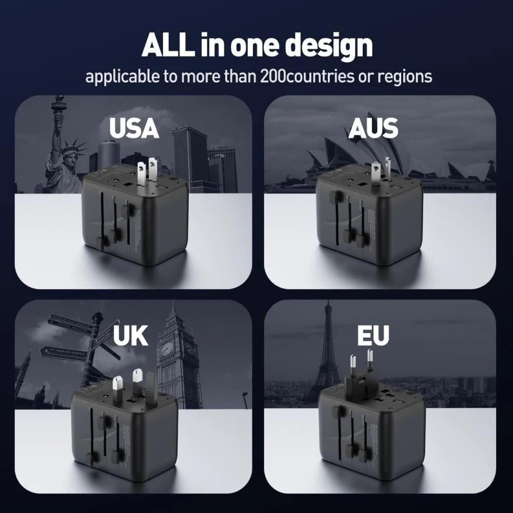 فيش سفر JODA متعدد المداخل 20 واط بمنفذين يو اس بي ومنفذ تايب سي