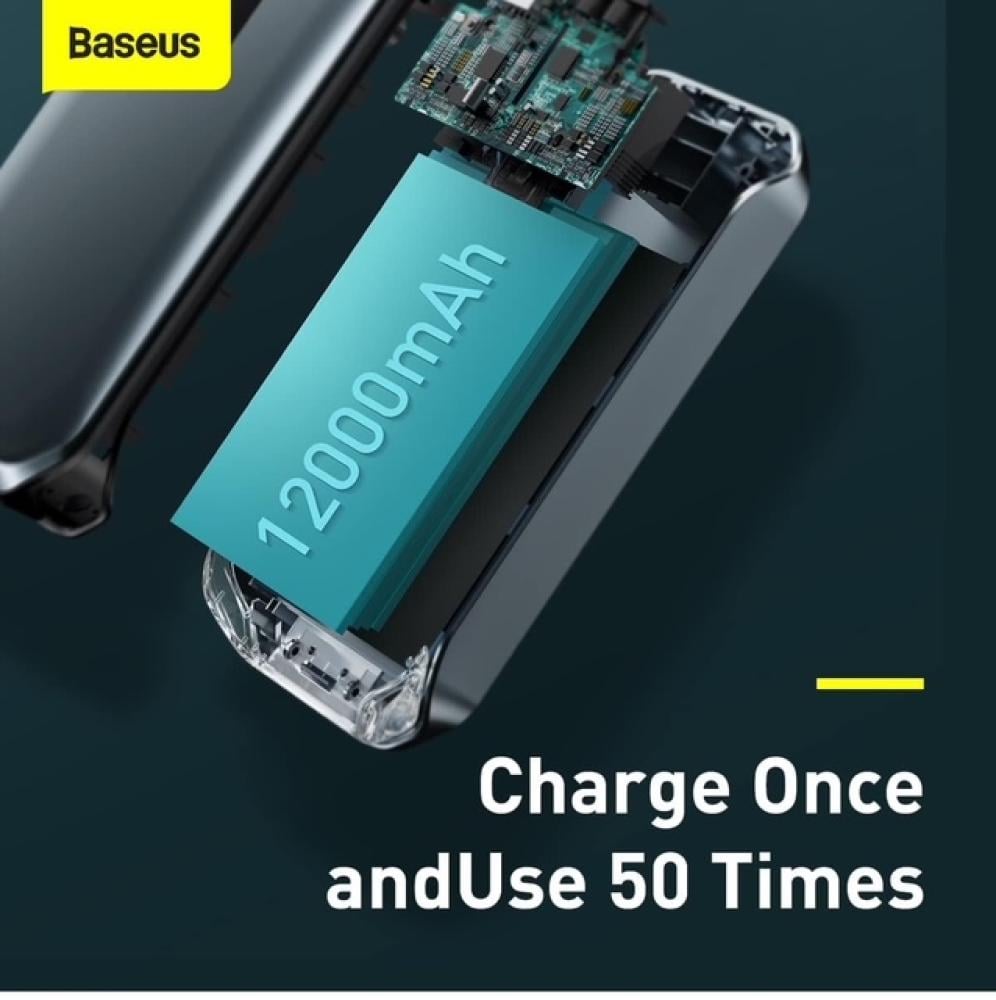 بطارية ومشغل سيارة بيسوس Super Energy Pro سعة 12000 ملي امبير / 12 فولت