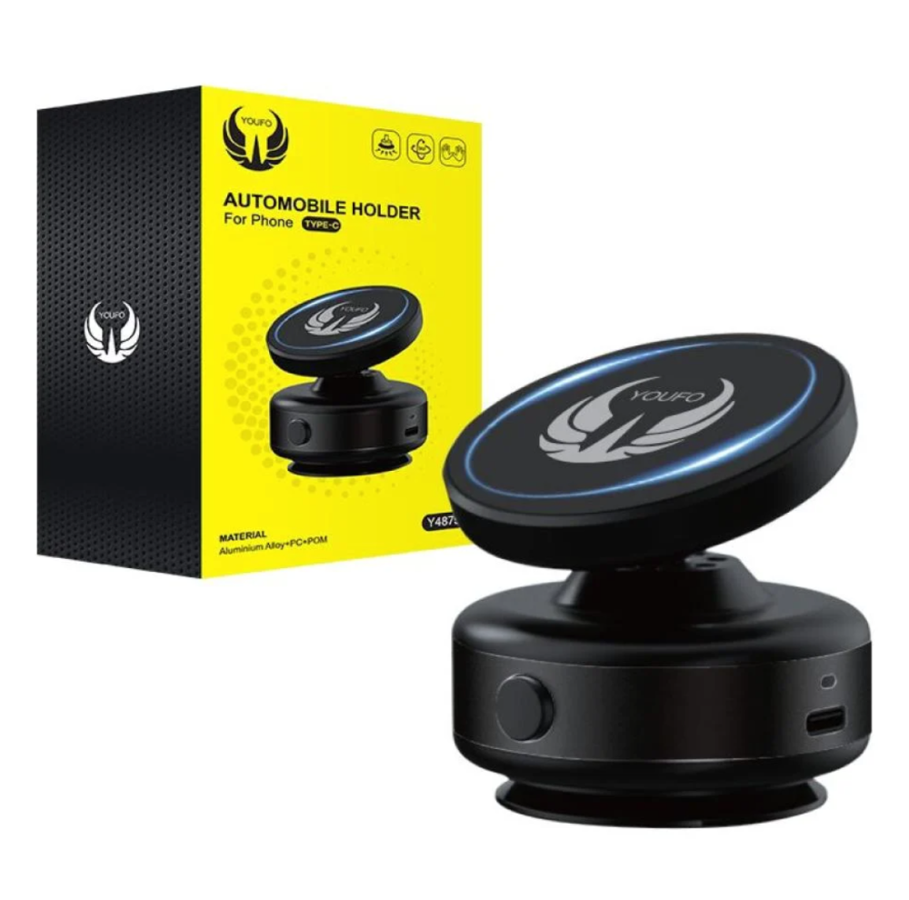 يوفو Y4875- حامل جوال للسيارة مع قاعدة شفط ذكي