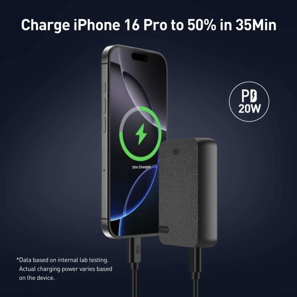 باور بانك متنقلة 10 JODA Nano بقوة 20 واط بسعة 10000 ملي امبير منفذين تايب سي