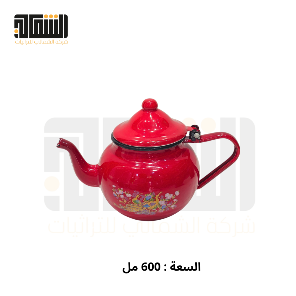 إبريق شاهي روماني قديم باللون الأحمر حجم 600 مل